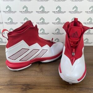 Adidas Nasty 2.0 Mens Shoes Sz 14 Football Cleats White Red Zipper